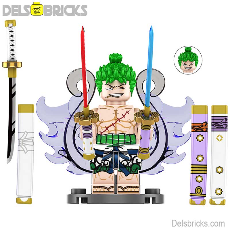 Roronoa Zoro (One Piece) - Custom Building Blocks Mini Figures Compatible with LEGO