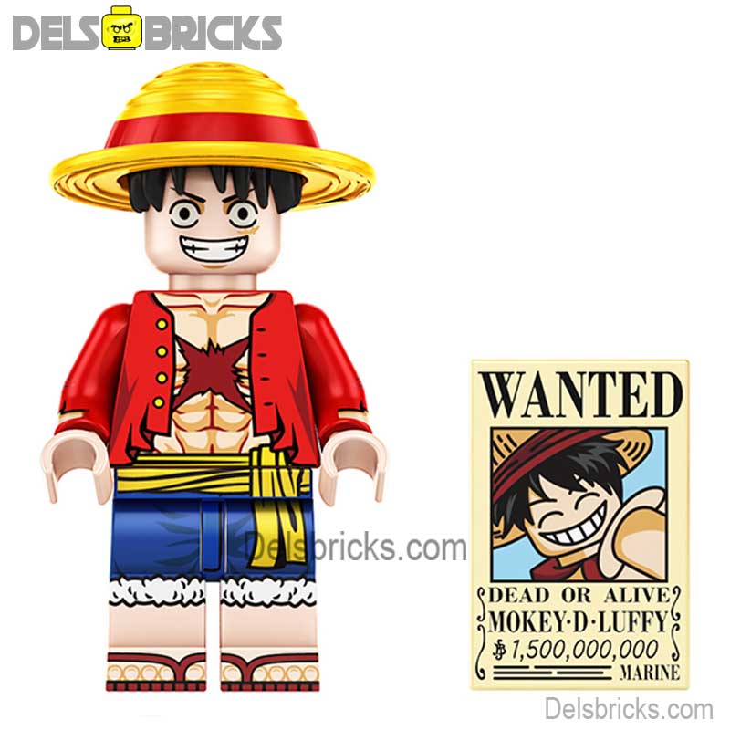 Monkey D Luffy (One Piece) - Custom Building Blocks Mini Figures Compatible with LEGO