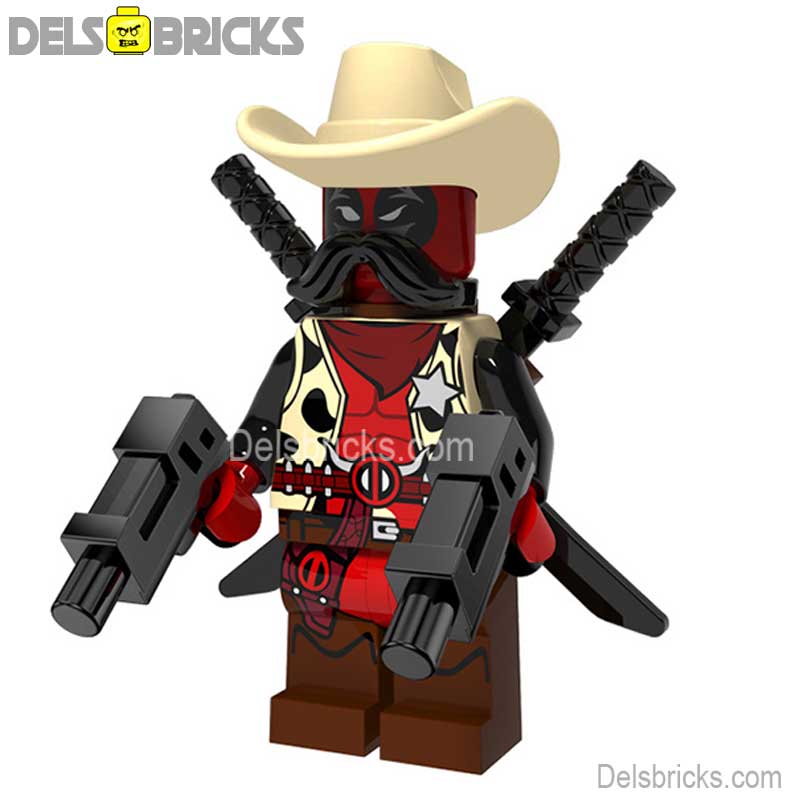 Cowboy Deadpool (Marvel Deadpool) - Custom Building Blocks Mini Figures Compatible with LEGO