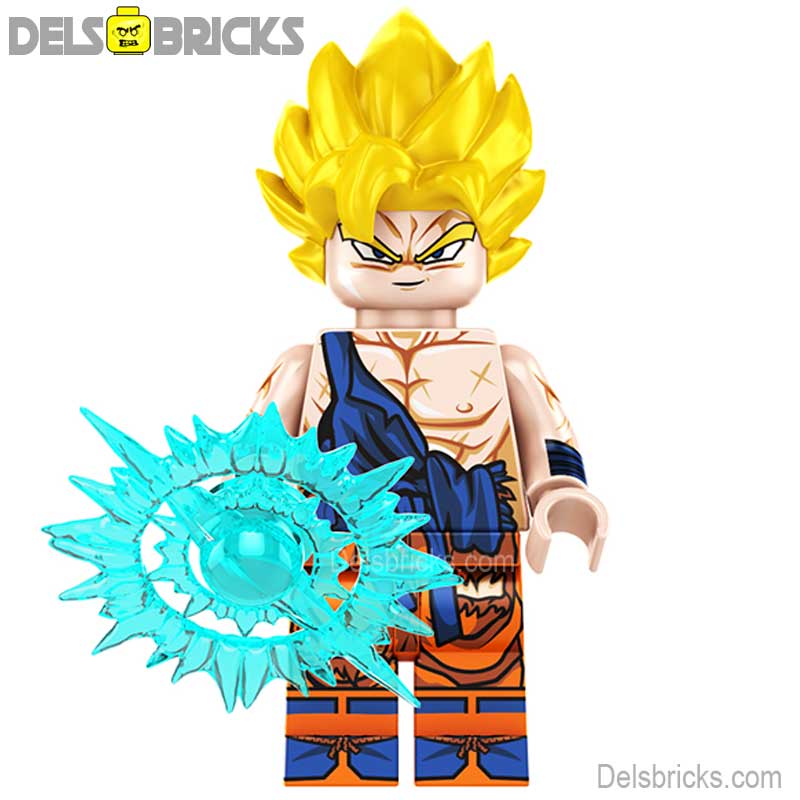 Goku Yellow Hair (Dragon Ball Z Super) - Custom Building Blocks Mini Figures Compatible with LEGO