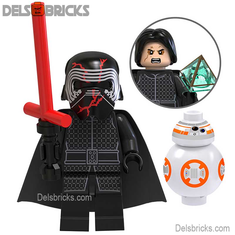 Kylo Ren & BB-8 Droid (Star Wars) - Custom Building Blocks Mini Figures Compatible with LEGO