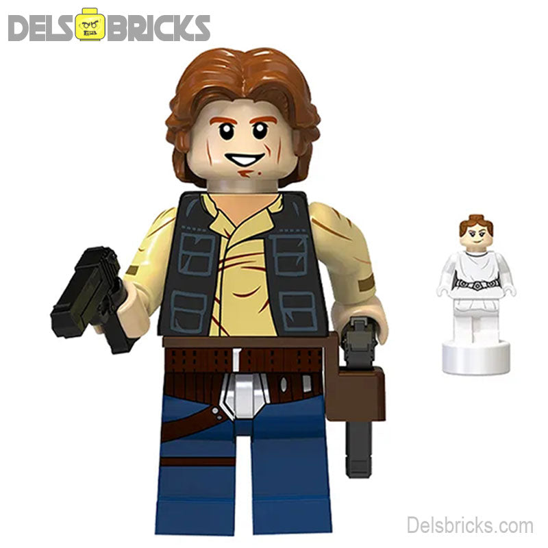 Han Solo with Blaster (Star Wars) - Custom Building Blocks Mini Figures Compatible with LEGO