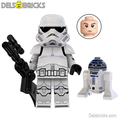 Stormtrooper & Mini R2D2 Droid (Star Wars) - Custom Building Blocks Mini Figures Compatible with LEGO