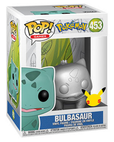 POP! Games: 453 Pokemon, Bulbasaur (Silver) (MT) (S6)