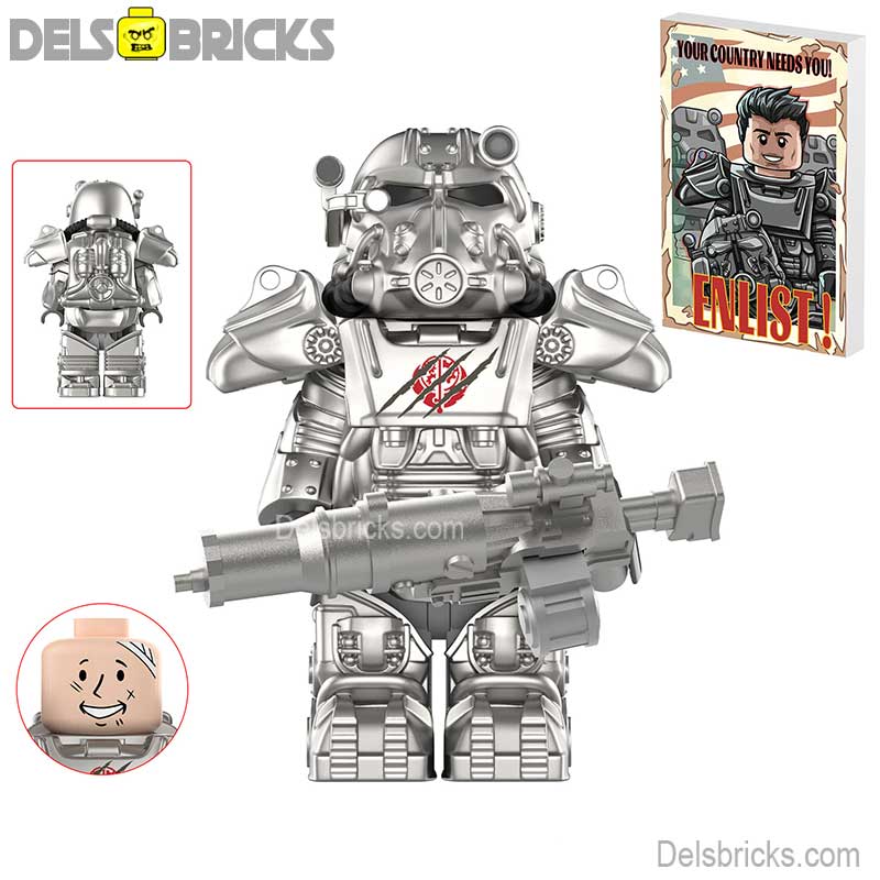 T60 Power Armor Set 1-2 (Fallout) - Custom Building Blocks Mini Figures Compatible with LEGO