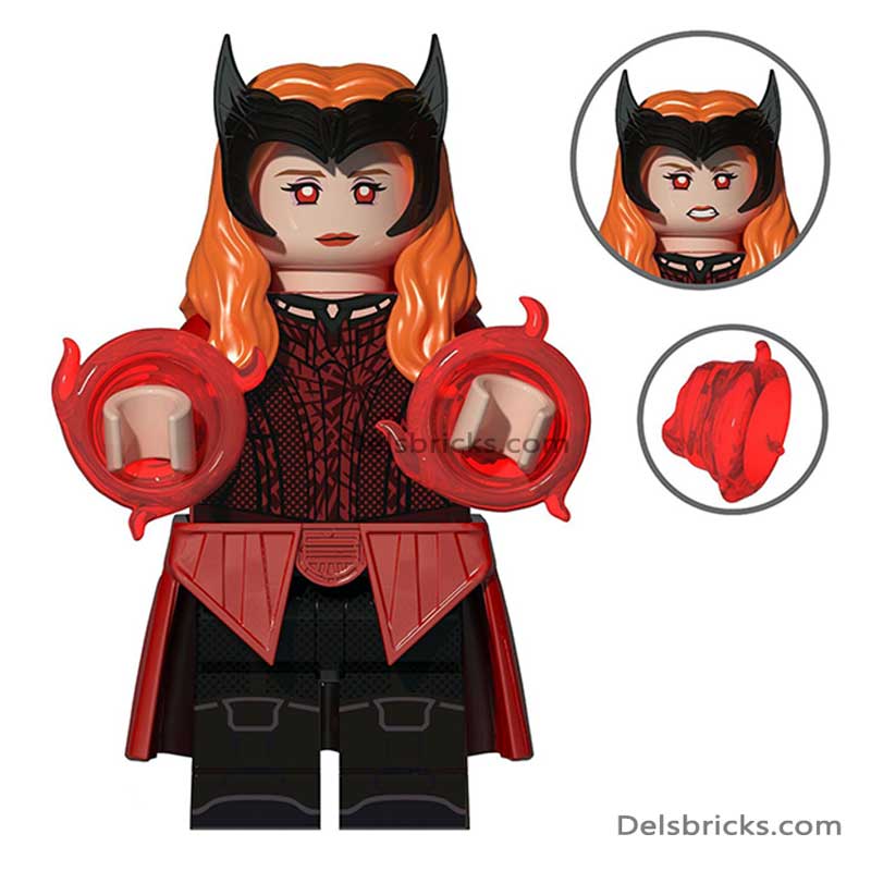 Scarlet Witch Wanda Maximoff (Marvel Avengers) - Custom Building Blocks Mini Figures Compatible with LEGO