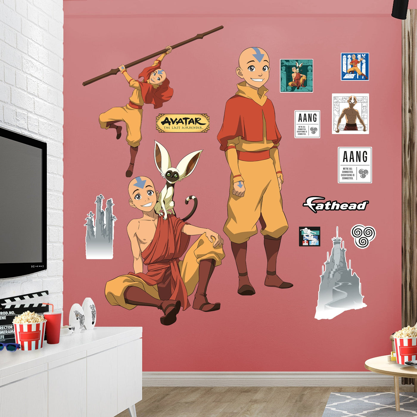 Aang - Avatar The Last Airbender - RealBig Collection - Official Nickelodeon - Reusable Vinyl Wall Decals