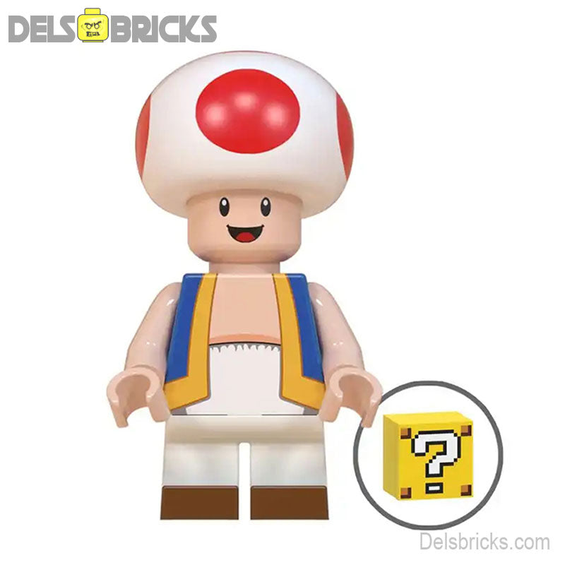 Toad (The Super Mario Bros.) - Custom Building Blocks Mini Figures Compatible with LEGO