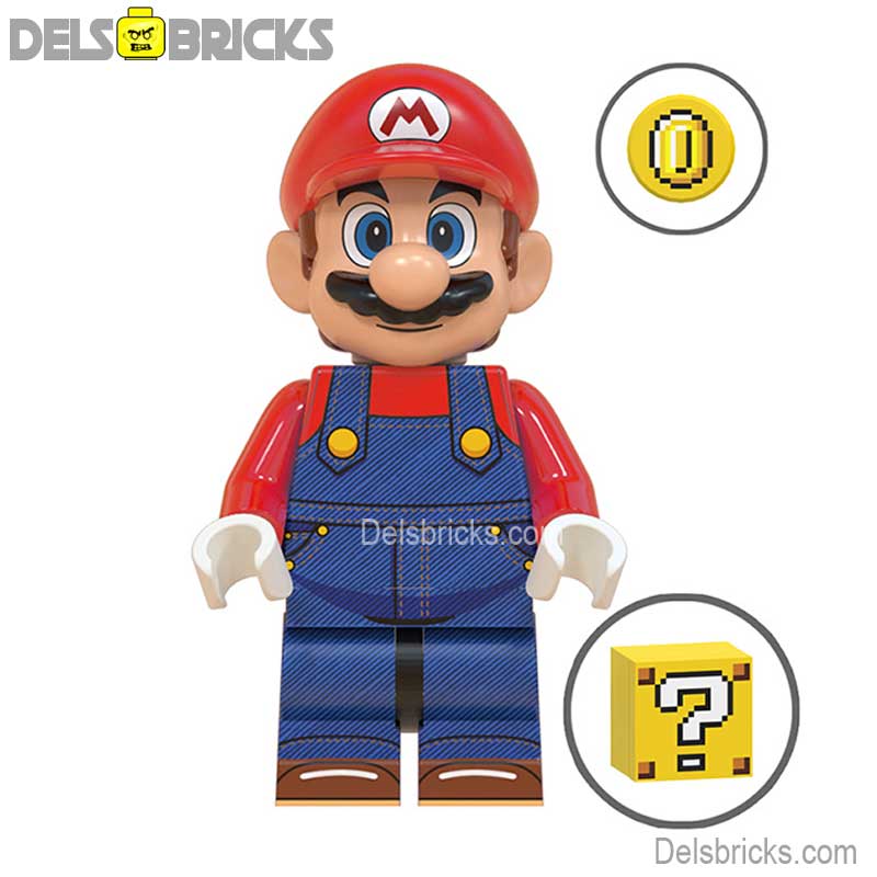 Mario (The Super Mario Bros.) - Custom Building Blocks Mini Figures Compatible with LEGO