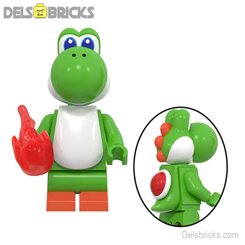 Yoshi (The Super Mario Bros.) - Custom Building Blocks Mini Figures Compatible with LEGO