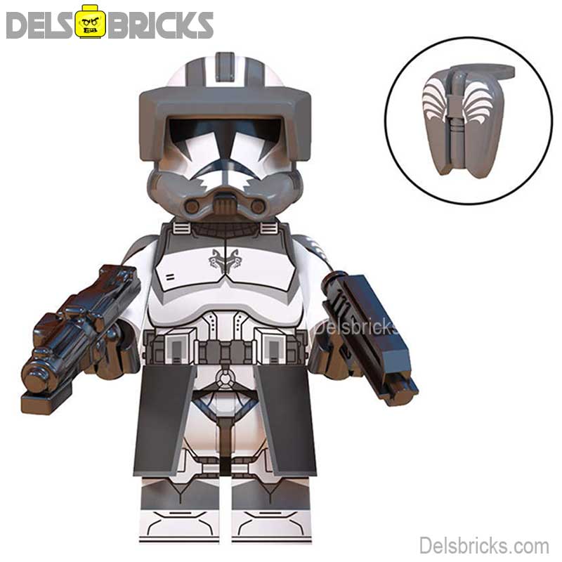 Wolf Pack Clone Trooper Commander (Star Wars) - Custom Building Blocks Mini Figures Compatible with LEGO