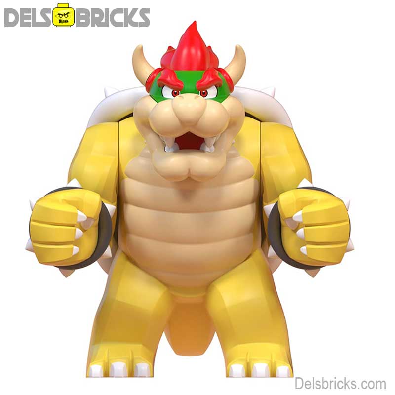 Bowser Big Size (The Super Mario Bros.) - Custom Building Blocks Mini Figures Compatible with LEGO