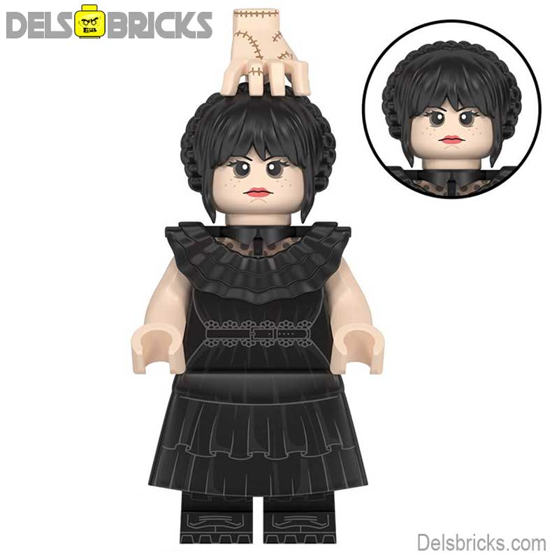 Wednesday Addams in School Dance Outfit (Wednesday) - Custom Building Blocks Mini Figures Compatible with LEGO