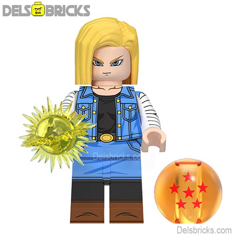 Android 18 (Dragon Ball Z Super) - Custom Building Blocks Mini Figures Compatible with LEGO