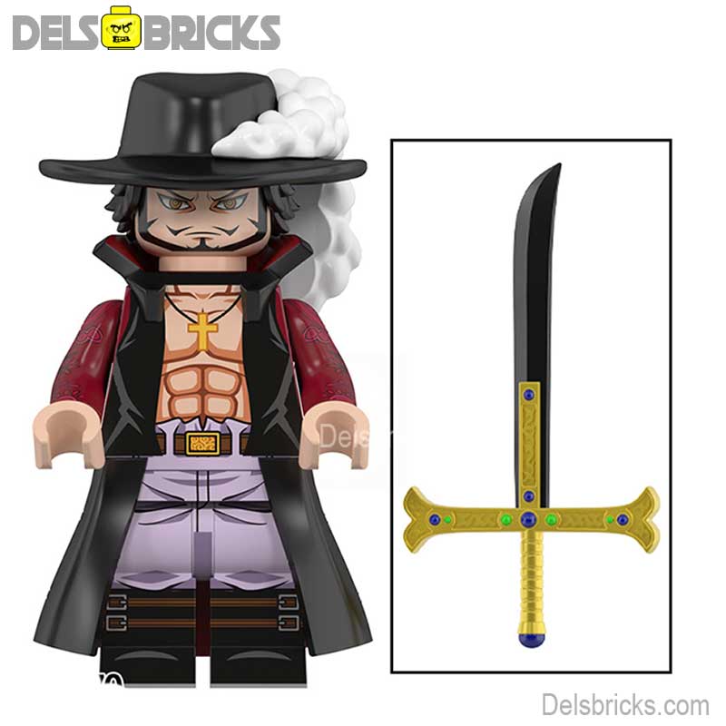 Dracule Mihawk (One Piece) - Custom Building Blocks Mini Figures Compatible with LEGO