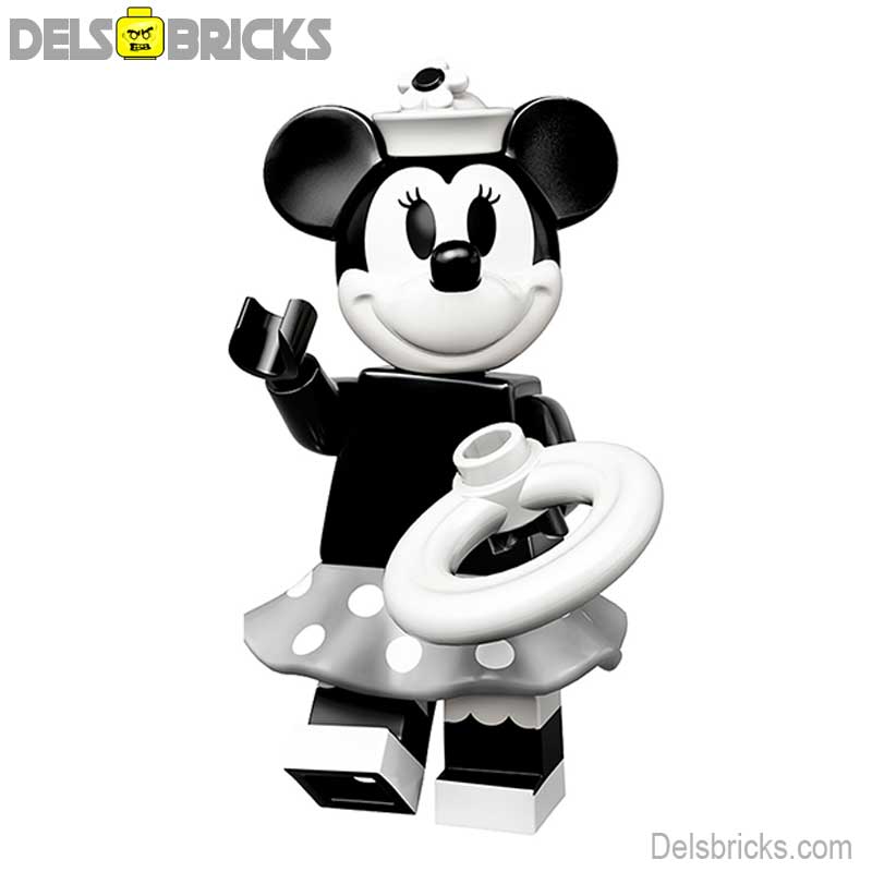 Minnie Mouse Black & White (Disney) - Custom Building Blocks Mini Figures Compatible with LEGO