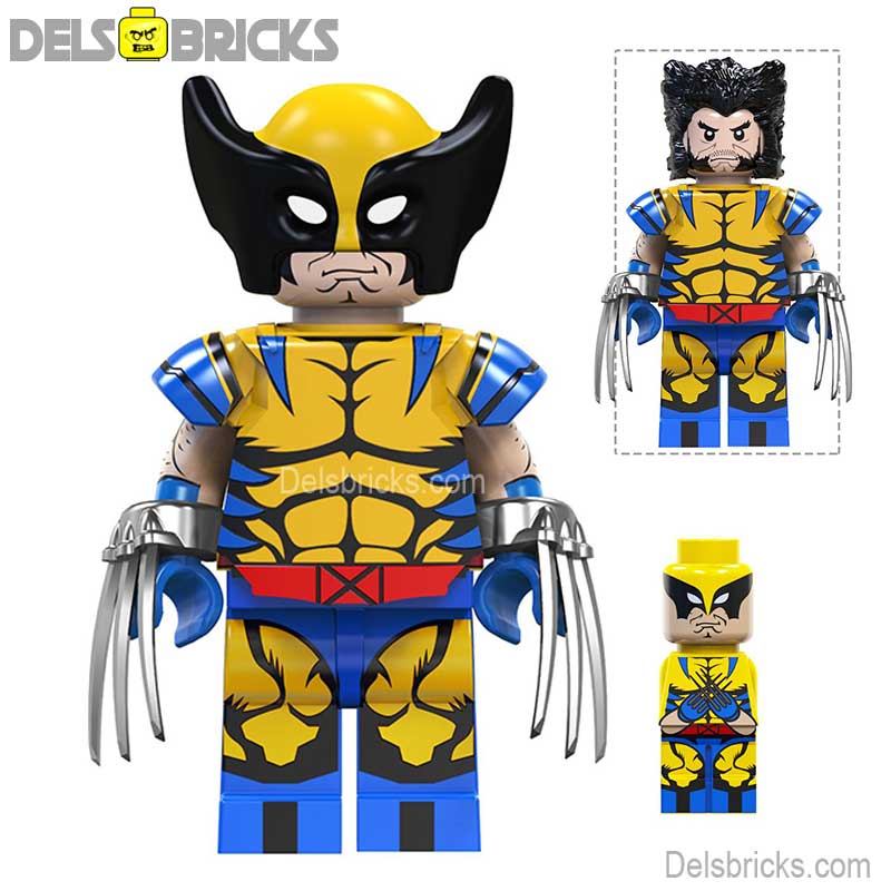 Wolverine Blue & Yellow Suit (Marvel X-Men '97) - Custom Building Blocks Mini Figures Compatible with LEGO