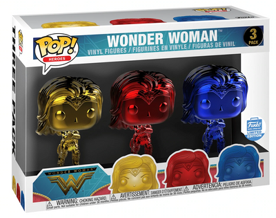 POP! Heroes: Justice League, Wonder Woman (TRI CRM) (3-PK) Exclusive