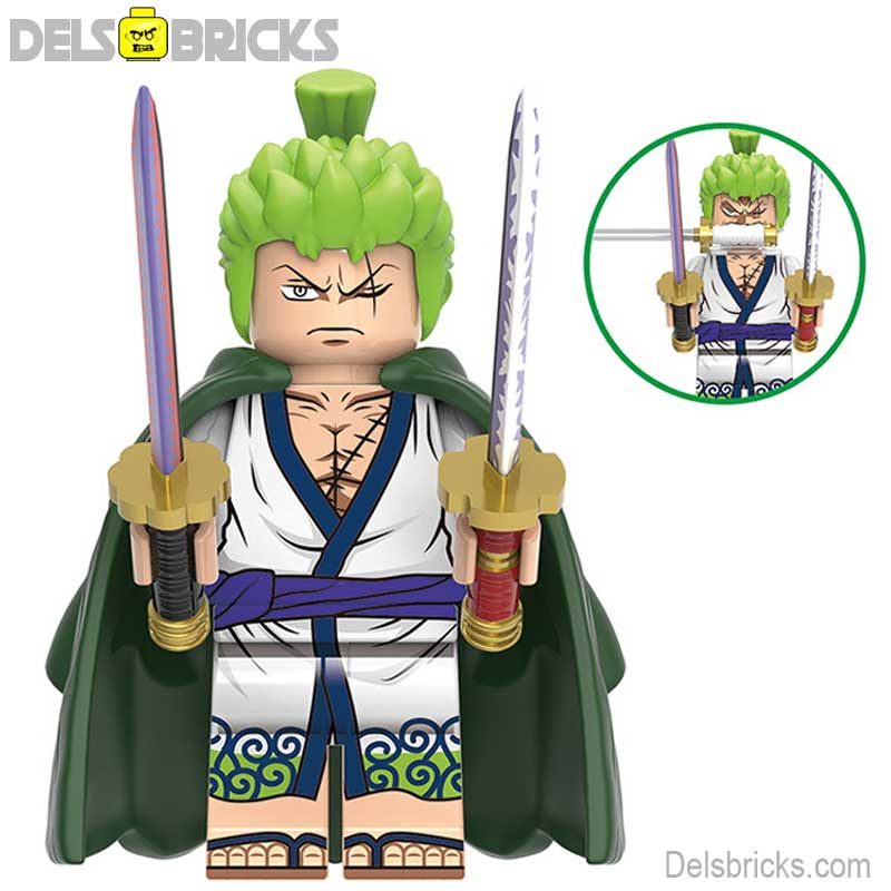 Roronoa Zoro (One Piece) - Custom Building Blocks Mini Figures Compatible with LEGO