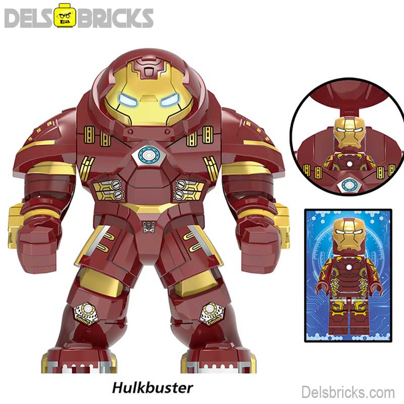 Iron Man Hulk Buster Suit Big Figure (Marvel Avengers) - Custom Building Blocks Mini Figures Compatible with LEGO