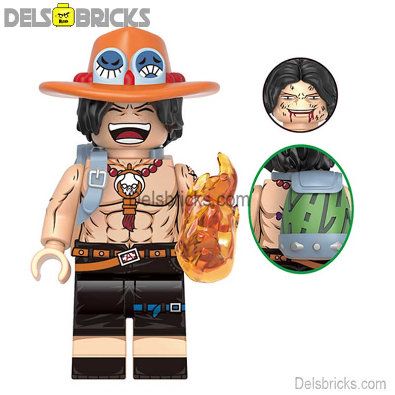 Portgas D Ace (One Piece) - Custom Building Blocks Mini Figures Compatible with LEGO