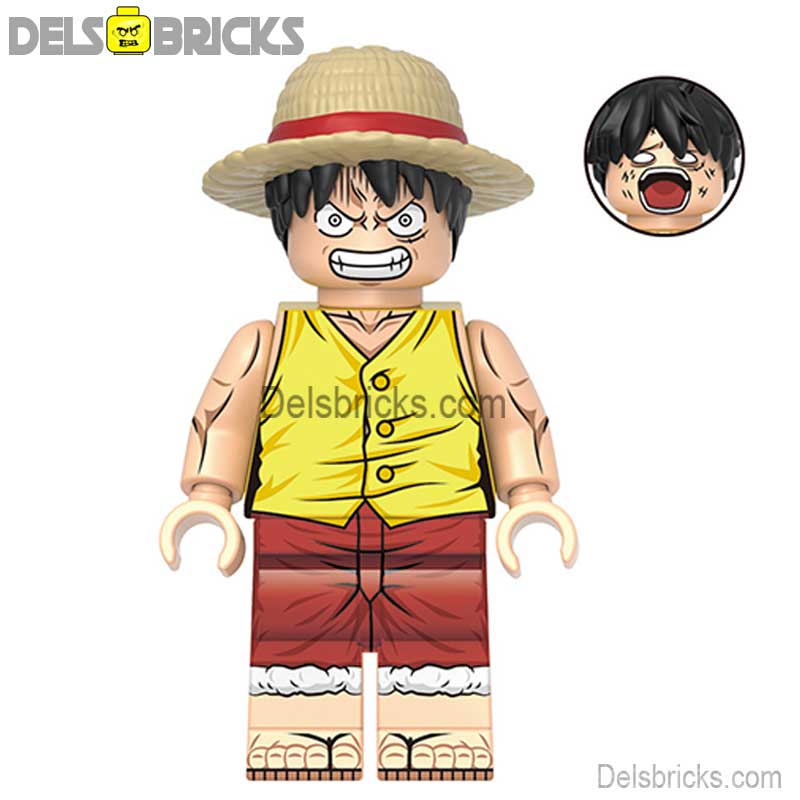 Monkey D Luffy (One Piece) - Custom Building Blocks Mini Figures Compatible with LEGO