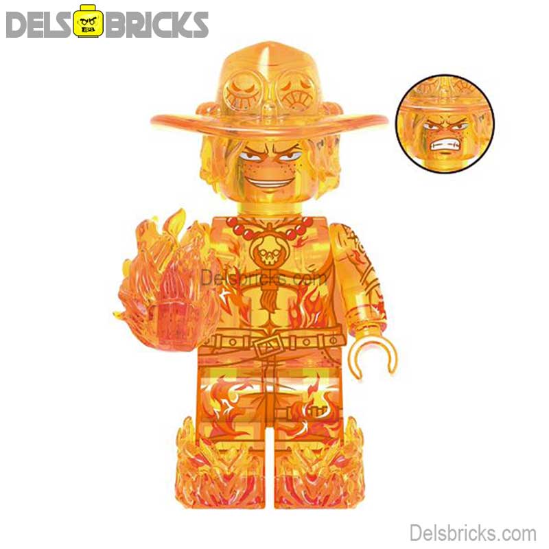 Fire Ace (One Piece) - Custom Building Blocks Mini Figures Compatible with LEGO