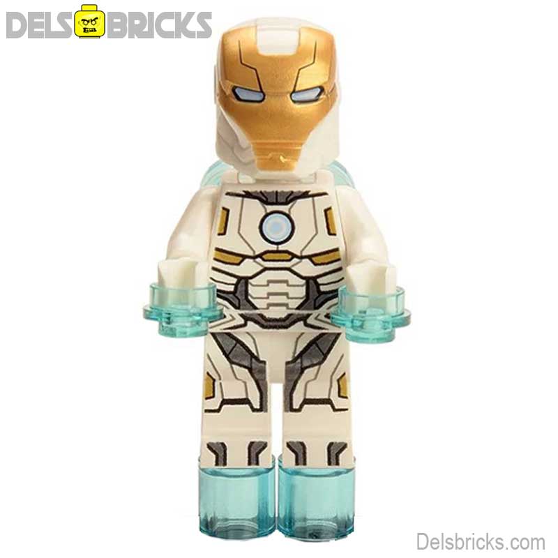 Iron Man Mark 39 White Suit (Marvel Avengers) - Custom Building Blocks Mini Figures Compatible with LEGO