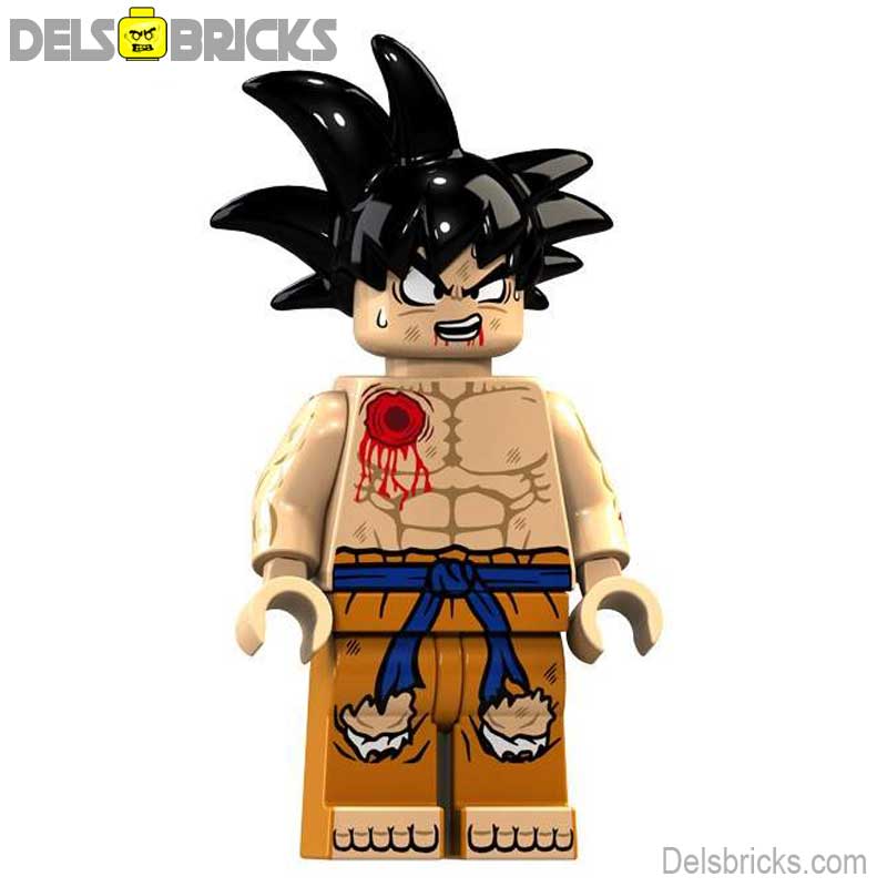 Goku Super Saiyan Battle Wounded (Dragon Ball Z) - Custom Building Blocks Mini Figures Compatible with LEGO