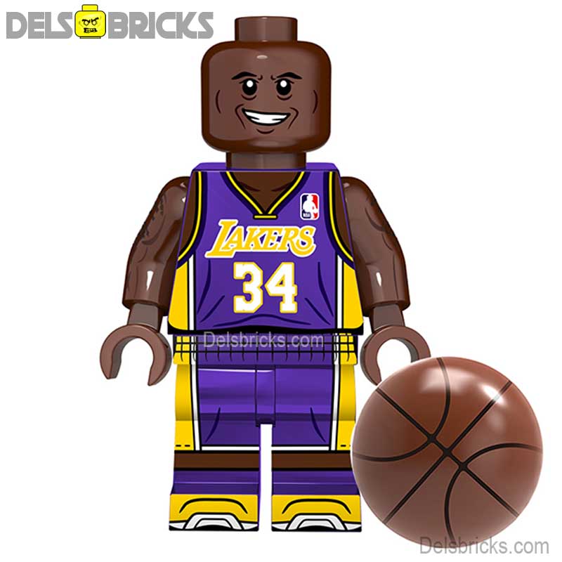 Shaquille O'Neal (NBA Basketball Icons) - Custom Building Blocks Mini Figures Compatible with LEGO