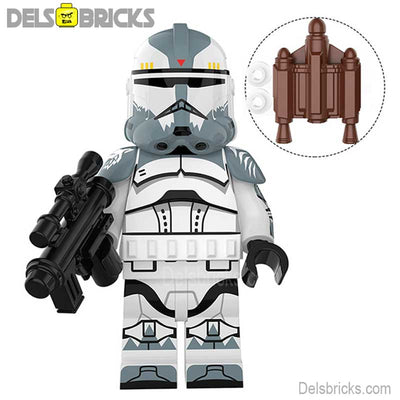 Commander Wolffe Clone Trooper (Star Wars) - Custom Building Blocks Mini Figures Compatible with LEGO