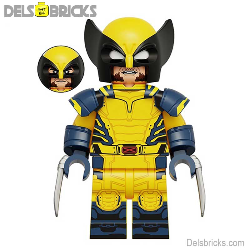 Wolverine Yellow & Blue Suit X-Men (Marvel Deadpool & Wolverine Movie) - Custom Building Blocks Mini Figures Compatible with LEGO