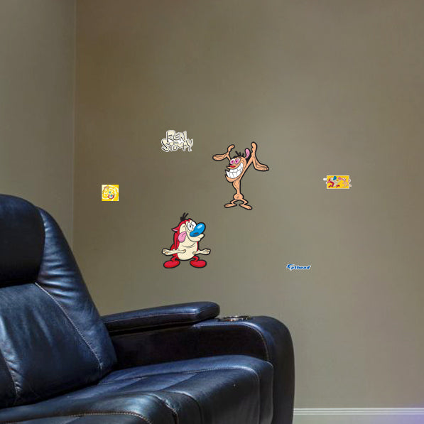 Ren & Stimpy - Ren and Stimpy - RealBig Buddies Collection - Official Nickelodeon - Reusable Vinyl Wall Decals
