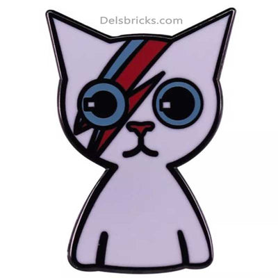 Ziggy Stardust Kitty David Bowie - Enamel Pin (Enamel Pins Near Me)