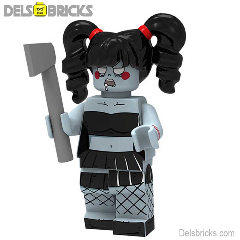 Zombie Punk Girl (Horror) - Custom Building Blocks Mini Figures Compatible with LEGO