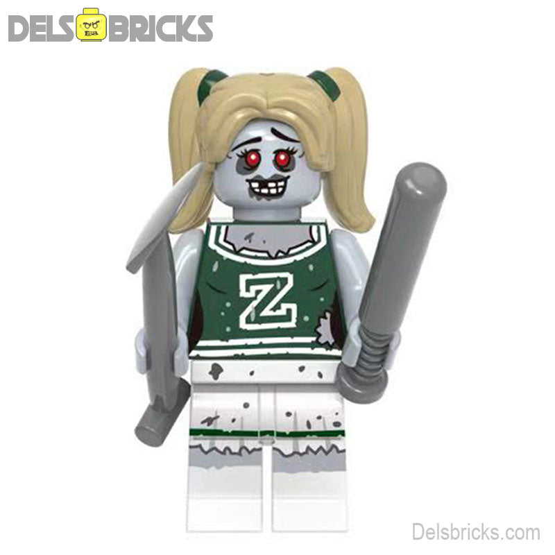 Zombie Cheerleader (Horror) - Custom Building Blocks Mini Figures Compatible with LEGO