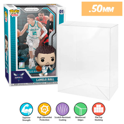01 nba lamelo ball pop trading cards panini prizm best funko pop protectors thick strong uv scratch flat top stack vinyl display geek plastic shield vaulted eco armor fits collect protect display case kollector protector