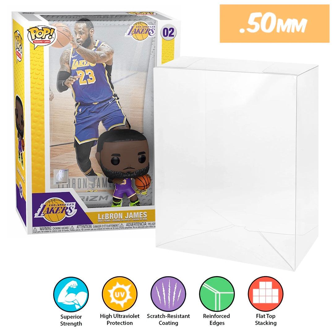 02 nba lebron james pop trading cards panini prizm best funko pop protectors thick strong uv scratch flat top stack vinyl display geek plastic shield vaulted eco armor fits collect protect display case kollector protector