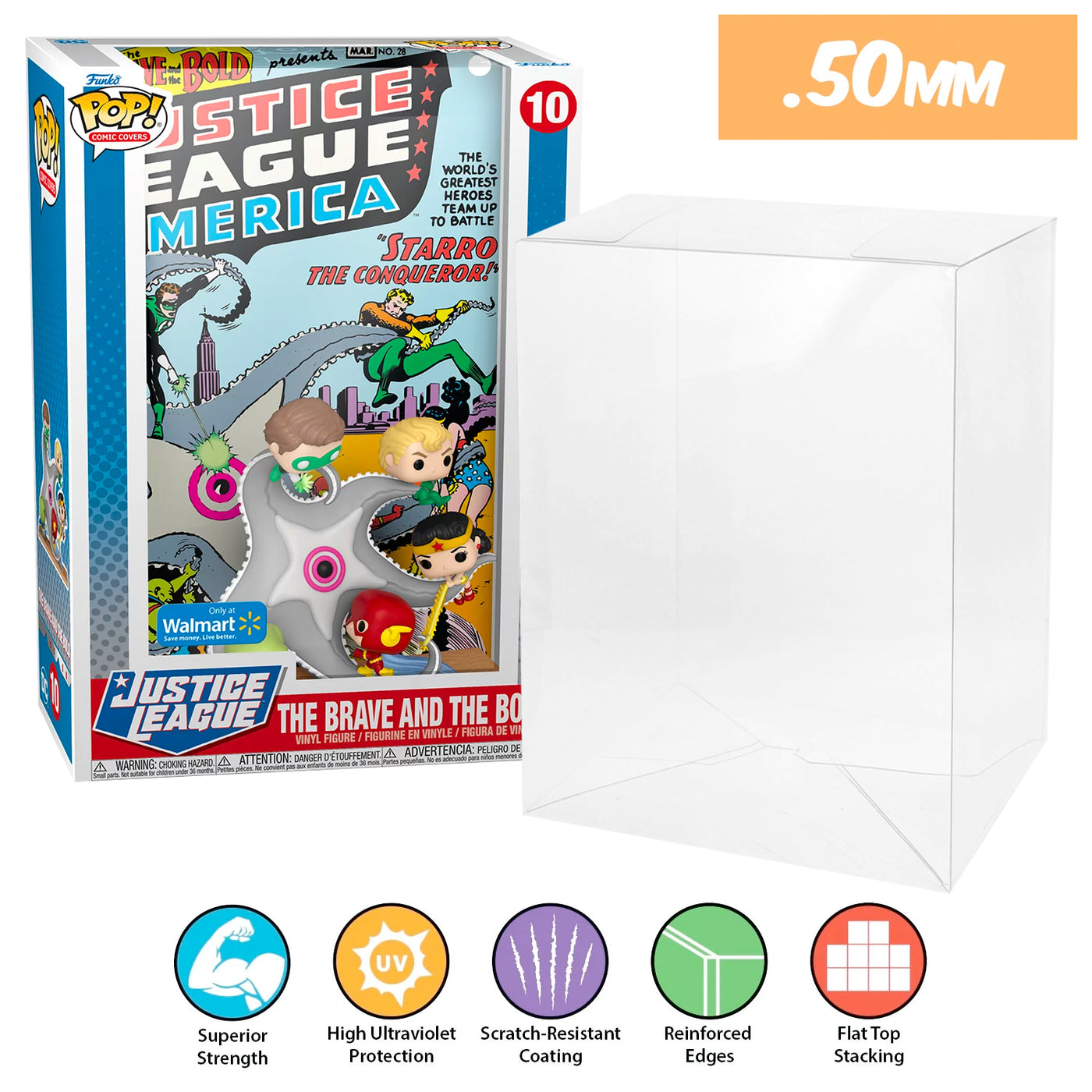 dc justice league the brave and the bold walmart pop comic covers best funko pop protectors thick strong uv scratch flat top stack vinyl display geek plastic shield vaulted eco armor fits collect protect display case kollector protector