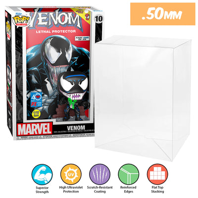 marvel venom lethal protector glow px pop comic covers best funko pop protectors thick strong uv scratch flat top stack vinyl display geek plastic shield vaulted eco armor fits collect protect display case kollector protector
