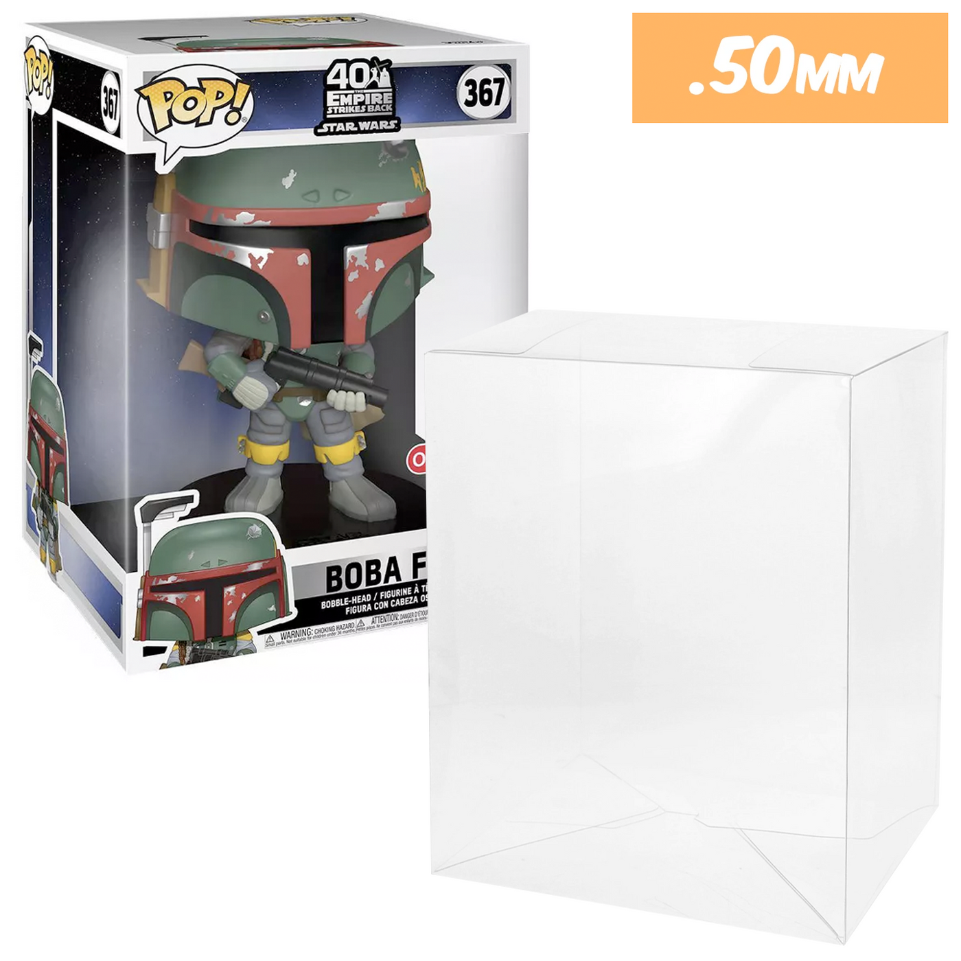 target boba fett 10 inch best funko pop protectors thick strong uv scratch flat top stack vinyl display geek plastic shield vaulted eco armor fits collect protect display case kollector protector