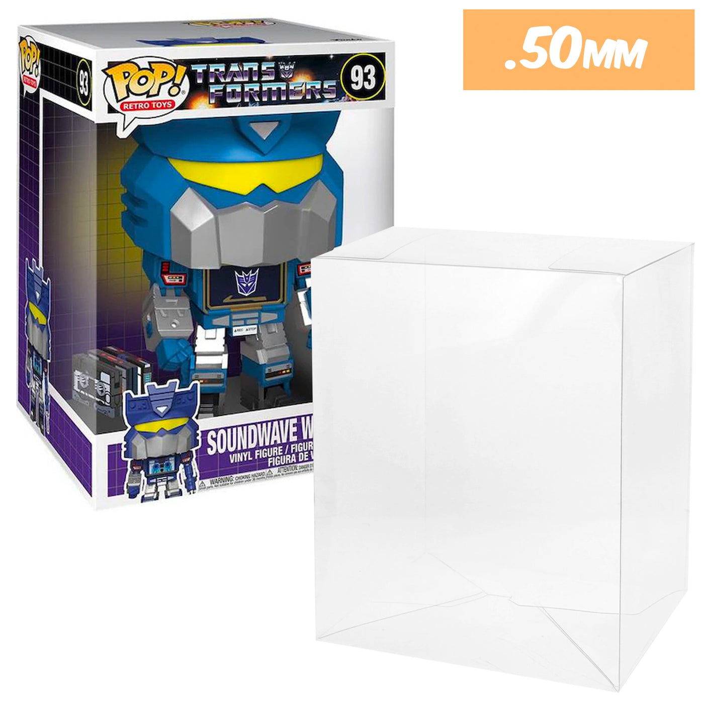 soundwave 10 inch best funko pop protectors thick strong uv scratch flat top stack vinyl display geek plastic shield vaulted eco armor fits collect protect display case kollector protector