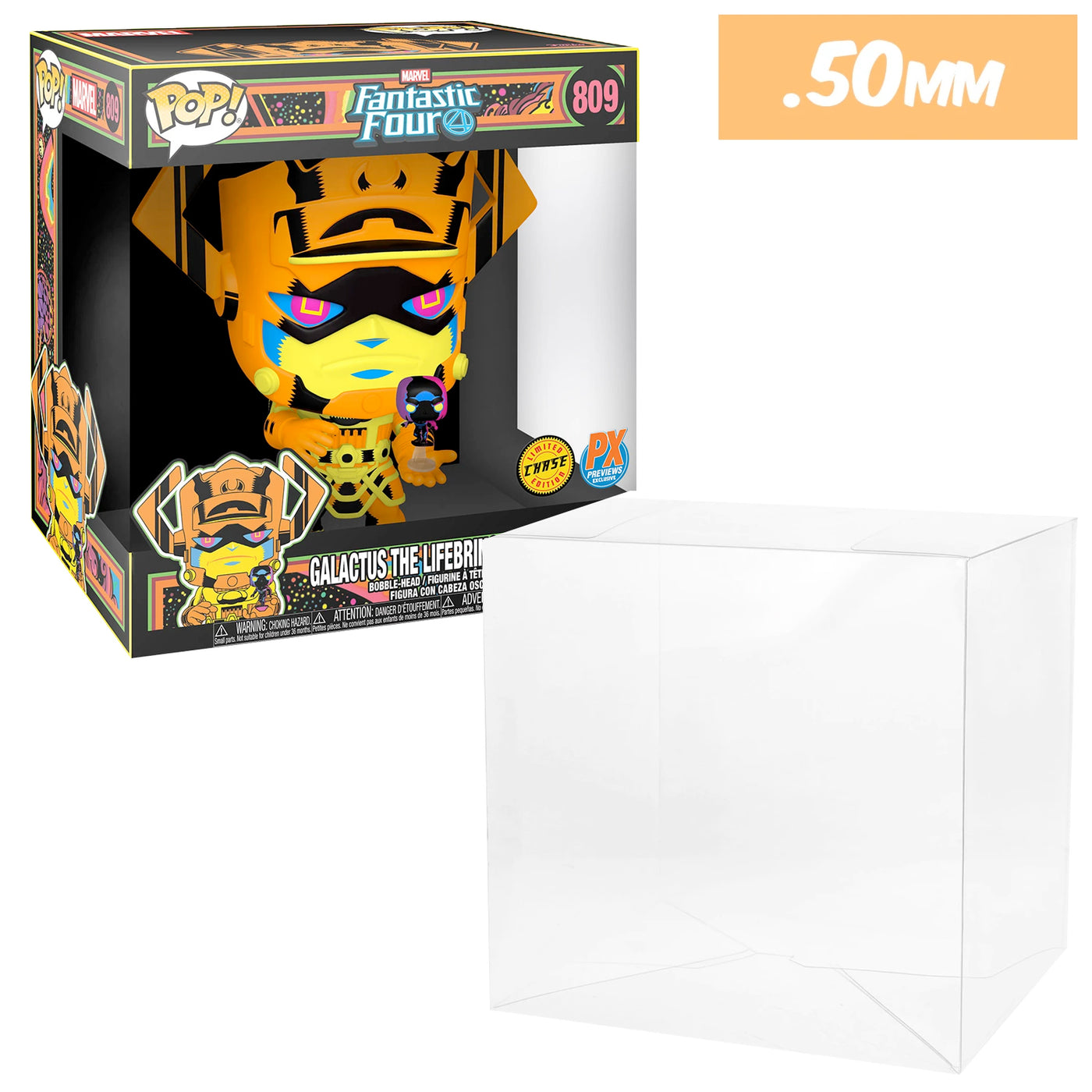 px previews blacklight chase galactus wide 10 inch best funko pop protectors thick strong uv scratch flat top stack vinyl display geek plastic shield vaulted eco armor fits collect protect display case kollector protector
