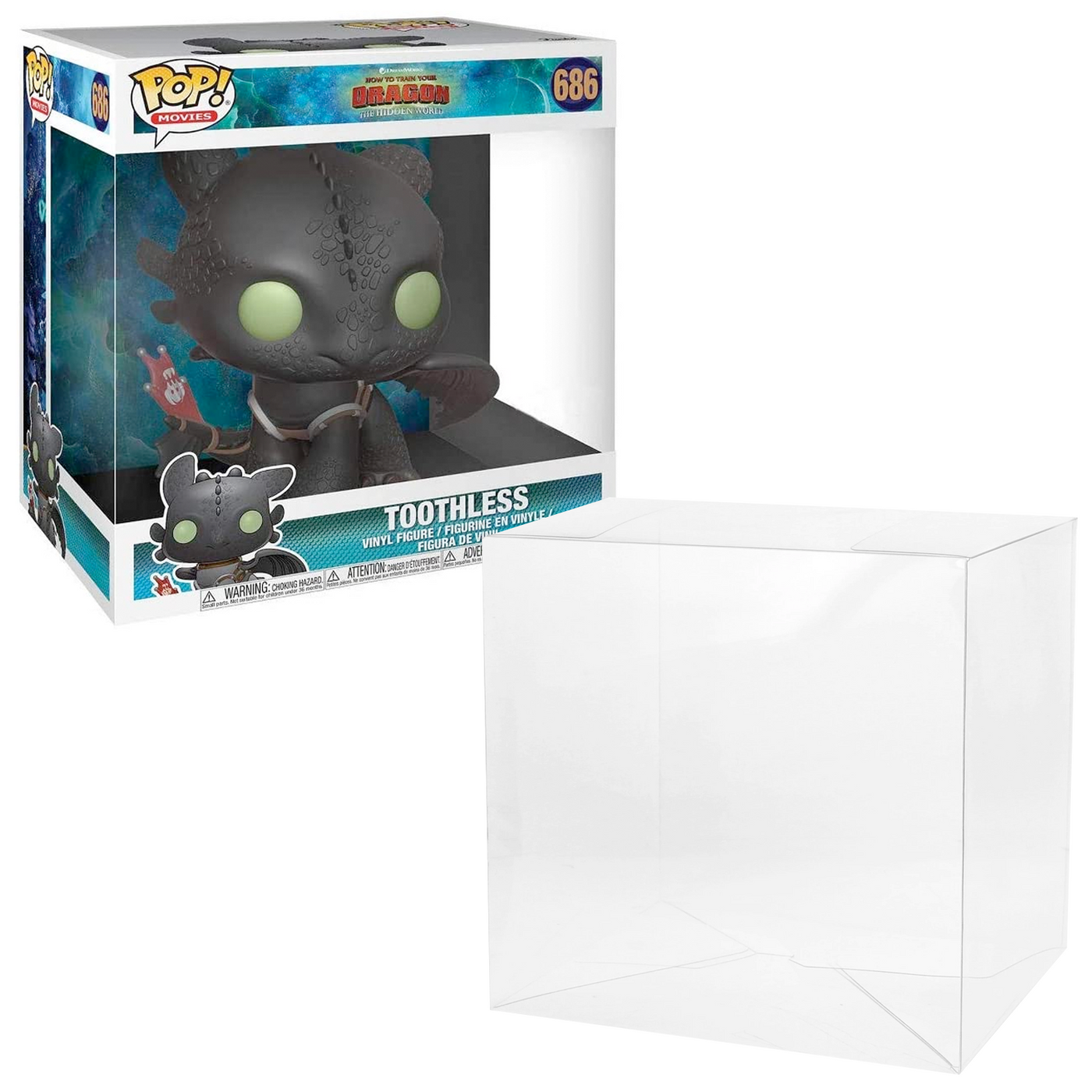 toothless wide 10 inch best funko pop protectors thick strong uv scratch flat top stack vinyl display geek plastic shield vaulted eco armor fits collect protect display case kollector protector
