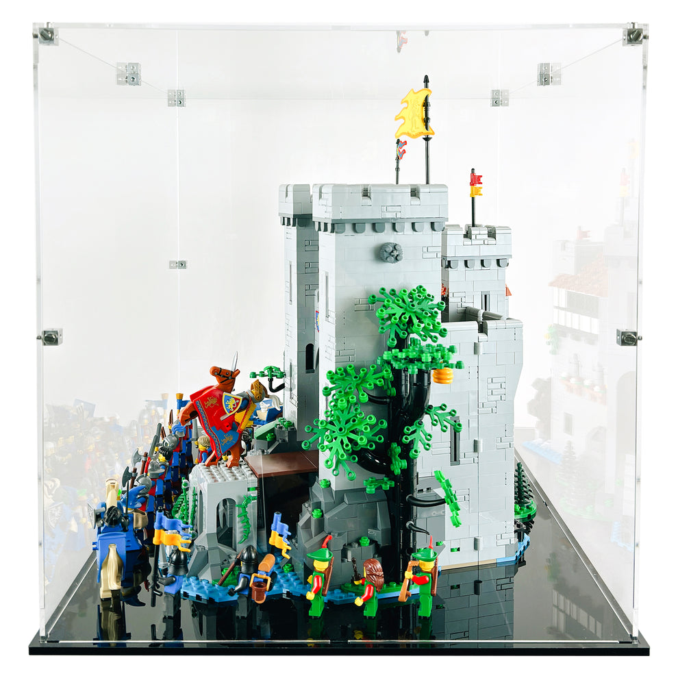 Display Geek Flying Box 3mm Thick Custom Acrylic Display Case for LEGO 10305 Icons Lion Knights Castle (16h x 21w x 15.5d)