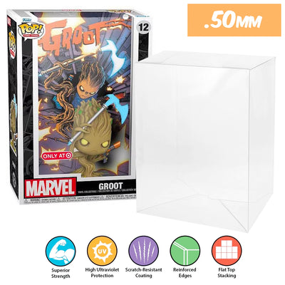 marvel groot target pop comic covers best funko pop protectors thick strong uv scratch flat top stack vinyl display geek plastic shield vaulted eco armor fits collect protect display case kollector protector