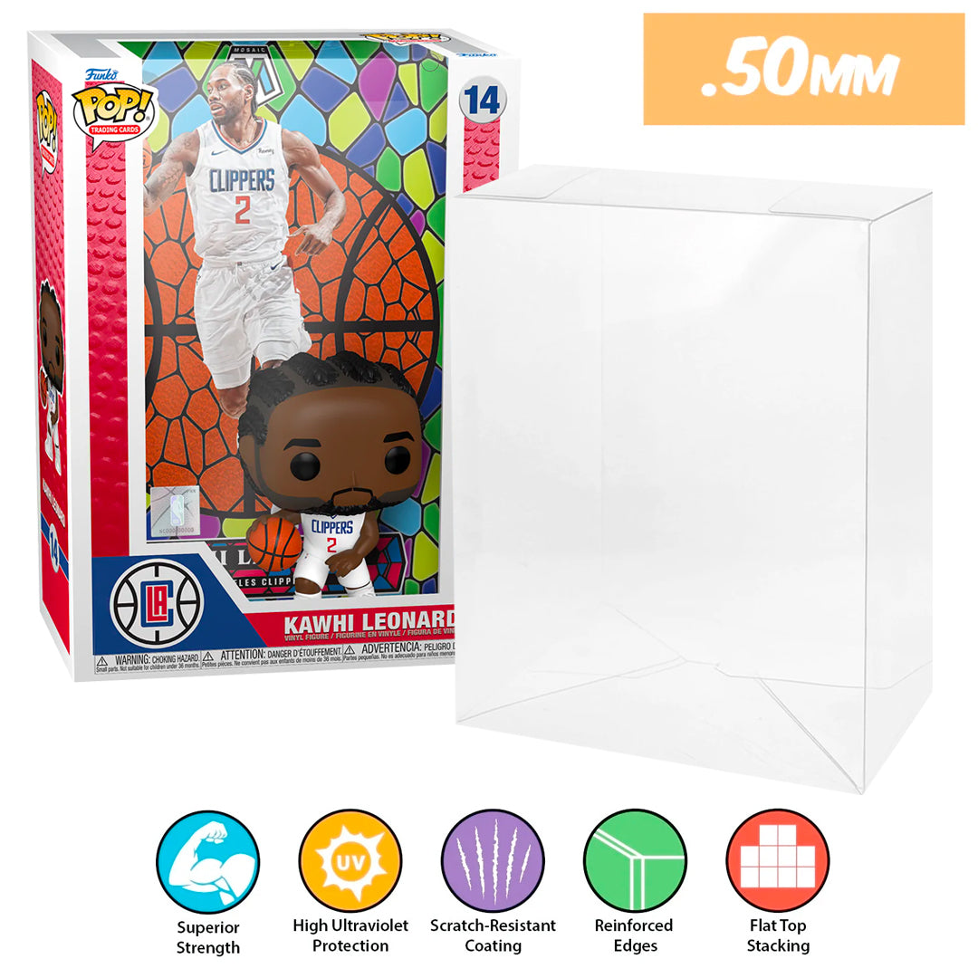 14 nba kawhi leonard pop trading cards panini prizm best funko pop protectors thick strong uv scratch flat top stack vinyl display geek plastic shield vaulted eco armor fits collect protect display case kollector protector