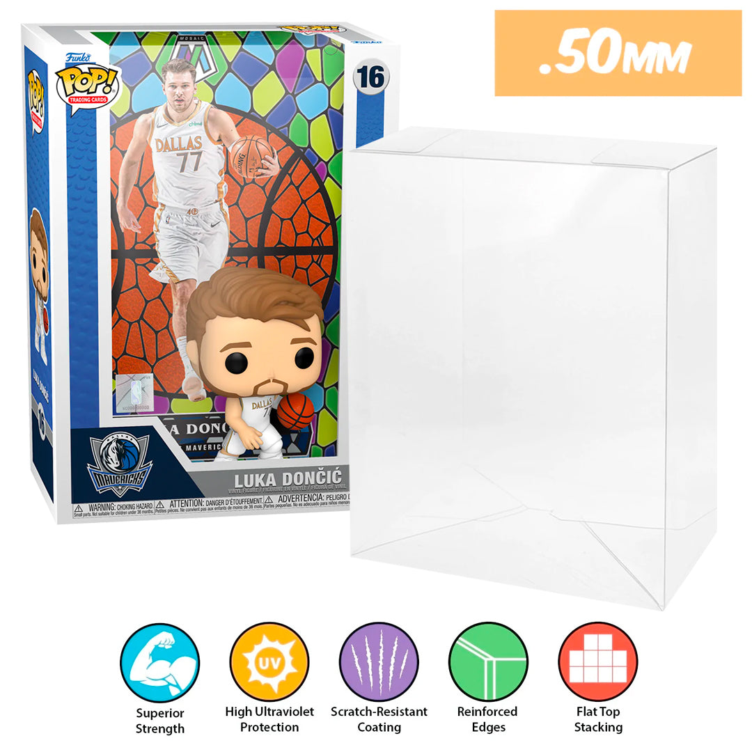 16 nba luka doncic pop trading cards panini prizm best funko pop protectors thick strong uv scratch flat top stack vinyl display geek plastic shield vaulted eco armor fits collect protect display case kollector protector