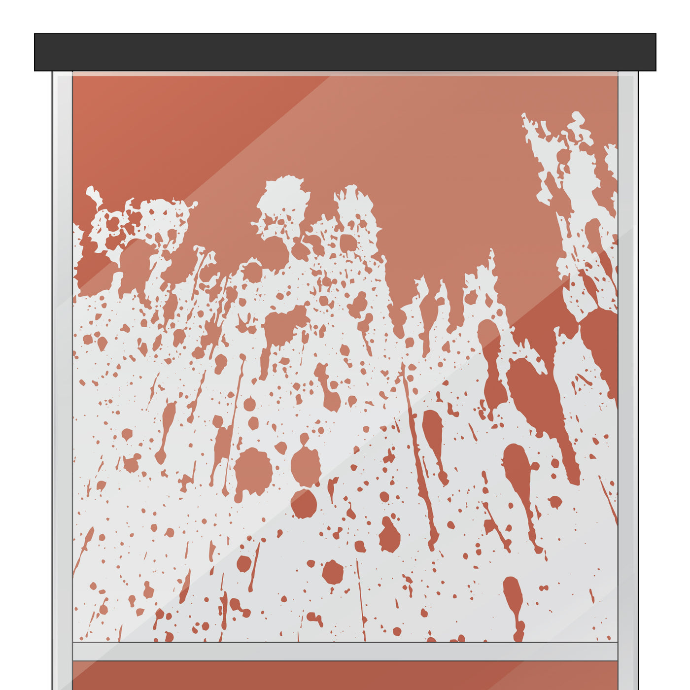 Horror Bloody Themed Background Decals for IKEA Detolf Displays