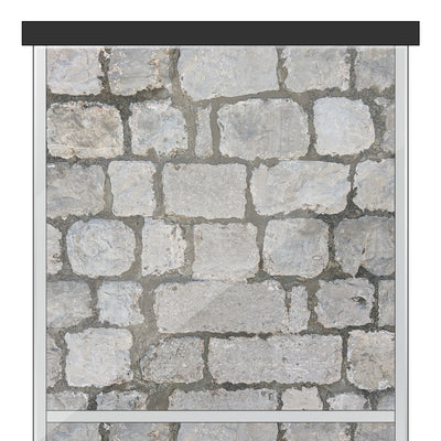 Stone Wall Themed Background Decals for IKEA Detolf Displays